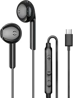 USB C Earphones Wired Ear buds for Samsung Galaxy A16 A17 A26 A55 5G A56 A06 A07 S25 S24 S23 S22 S21 S20 Ultra FE Z Fold 6 USBC in Ear Headphones Wired Type C Headset Earbuds with Mic