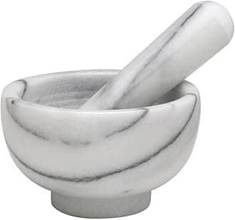HIC Brands that Cook Natural Marble Mortar and Pestle