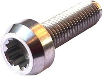 Compatible With 6Pcs Titanium BBS Split Rim Bolts M7*24 Mm 12 Point Hea D Screw Ti6Al4V Two-Piece Three Pieces Wheel Hub Ti Fastener(Silver,M7x24)