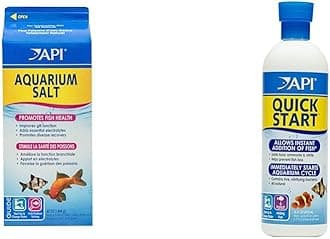 Aquarium Salt Freshwater Aquarium Salt 65-Ounce Box & Quick Start Freshwater and Saltwater Aquarium Nitrifying Bacteria 16-Ounce Bottle