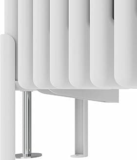Warmehaus Traditional Cast Iron Style White 4 Column Horizontal Radiator 300x1010mm Central Heating Space Saving Radiators