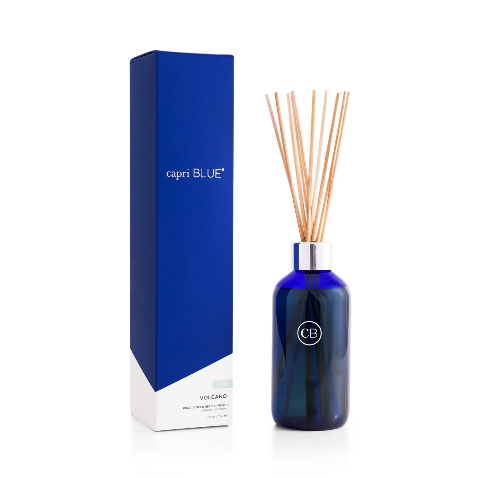 Capri Blue Reed Oil Diffuser - Comes with Diffuser Sticks, Oil, and Glass Bottle - Aromatherapy Diffuser - 8 Fl Oz - Volcano