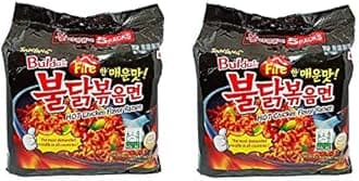Sam Yang Buldak Stir Fried Hot Chicken Flavour Ramen Instant Korean Noodles - 140Gm*10Pack (5Pack X 2Combo) (Imported)