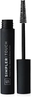 Simpler Hair Color Touch Up Temporary Beard Dye for Men for Gray Hair Coverage - Natural, Clean Ingredients - Hypoallergenic Reusable Instant Beard Dye for Sensitive Skin (Brown Black)