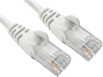 World of Data - 1m WHITE Network Cable - CAT5e - RJ45 - Ethernet - Patch - LAN - Router - Modem - 10/100 3 PACK