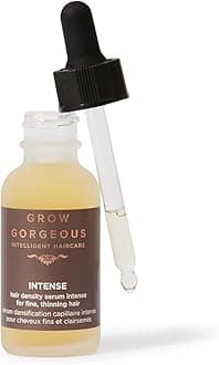 Grow Gorgeous Density Serum Intense - Vegan Hair Serum with Caffeine, Red Clover and Peptides for Thinning Hair and Hair Loss. Cruelty Free Hair Growth Serum