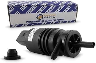 21323-232316B Windshield Washer Pump w/Grommet - Washer Motor Compatible with BMW, Mercedes-Benz - Replaces OEM #: 67128362154, 67128377612
