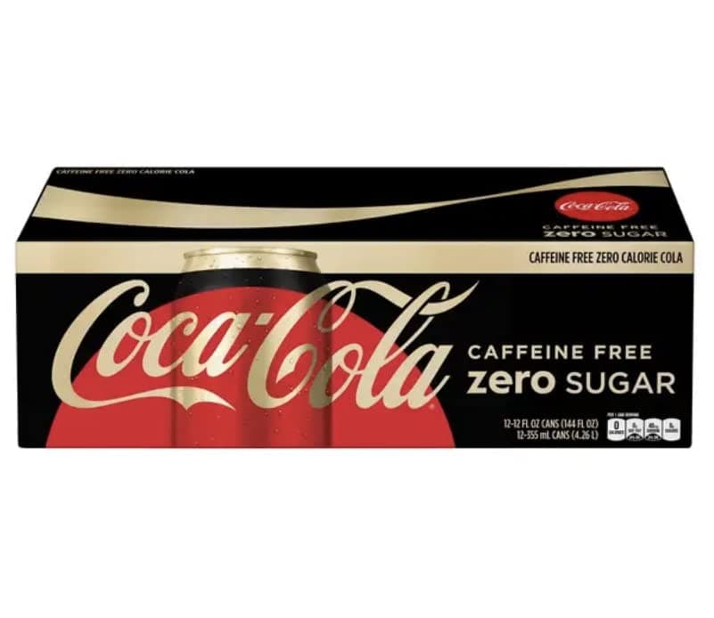 Caffeine Free Coke Zero Fridge Pack Bundle, 12 Fluid Ounce, (Two Pack)