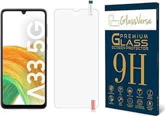 GlassVerse 9H Tempered Glass For Samsung Galaxy A33 5G (PACK OF 1) with Free Installation Kit Full screen Coverage Free Replacement If Received Damaged - 6.4 inch