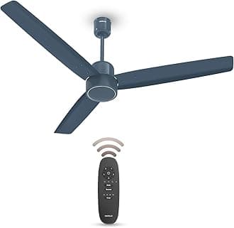 Havells FAB BLDC Ceiling Fan 1200mm, 380 RPM, Savings upto 65%, Reverse Rotation, 4 Modes (Boost, Sleep, Breeze, Mop), Low Wattage 30W, Low Noise, Air Flow:225 CMM, 3 Year Warranty, Denim Blue