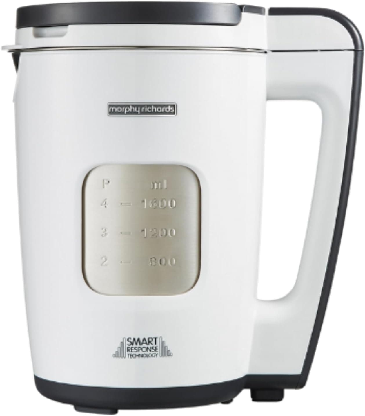 Morphy Richards 1.6L Total Control Soup Maker, Smart Response Technology, Portion Control, 9 Settings, Keep Warm Function, Cool Touch, Touchscreen Display, Stainless Steel Pan, White, 501020