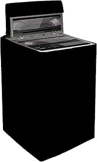 Yellow Weaves Waterproof & Dust-Proof Top Loading Fully Automatic Washing Machine Cover (Dimensions- 59x59x86 cm, Black)