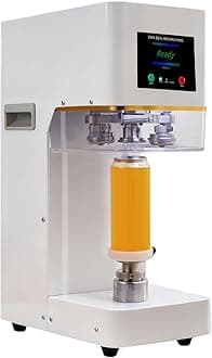 Commercial Soda Can Sealer - 2.4-6.7 inch Height Adjustable, Automatic Can Sealer for Aluminum and Plastic Cans - White