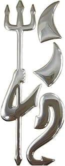 2 Set Sliver Stickers para Carros Devil Style Demon Decal Sticker Decoration for Car Logo and Rear for Vehicle/Motorcycle/Boat/Cruisers/Chopper