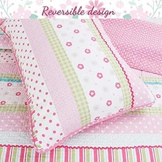 Greta Pastel Cotton 2-Piece Quilt Set (Twin Size)