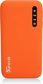 5G Mobile Hotspot, Portable Travel Router with SIM Card Slot Supports 16 Users At The Same Time, Pocket Dual Band Wi Fi 6 Device with 6100mAh Battery, Secure Internet for Home