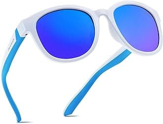 DEAFRAIN Kids Polarized Sunglasses for Boys Girls TPEE Unbreakable Frame Sports Baseball Running Cycling Glasses for Age 6-12