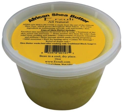 Erzuli Unrefined Raw Solid African Shea Butter 16 oz. (Pack of 6)