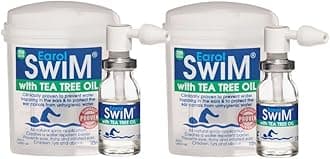 Earol Swim Olive Oil and Tea Tree Ear Spray, an Invisible Ear Plug, Protects Against Water Trapping to Prevent Infections, 2 Pack of 10ML Metered Dose Spray