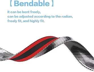 Car Trunk Spoiler Roof Lip Kit,3D PU Rear Trunk Lip or Roof Spoiler Sticker Bar with Carbon Fiber Pattern,Car Rear Spoiler Exterior Rear Spoiler Kit, Punch-Free Installation for Most Cars (Carbon)