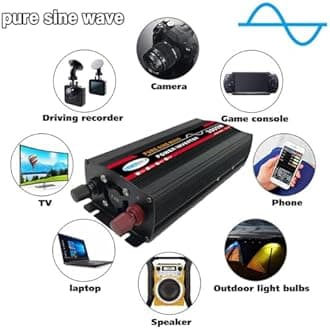 3000W-12000W Pure Sine Wave Power Inverter, DC (12/24/48/60V) to AC (110/V220V), Dual Digital Display + 1 Universal Socket, Solar System - Solar Panel, for Home/Outdoor/RV/Camping,3000W-12V