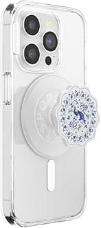 PopSockets Japan - PopGrip MagSafe Peacock Saucer, Wireless Charging, Smartphone Grip & Stand