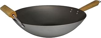 14in Carbon Steel Wok with Wood Handles