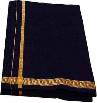 Fancy Border Colored Single Layer Pentex Dhoti Mundu Vesti 2.0mts