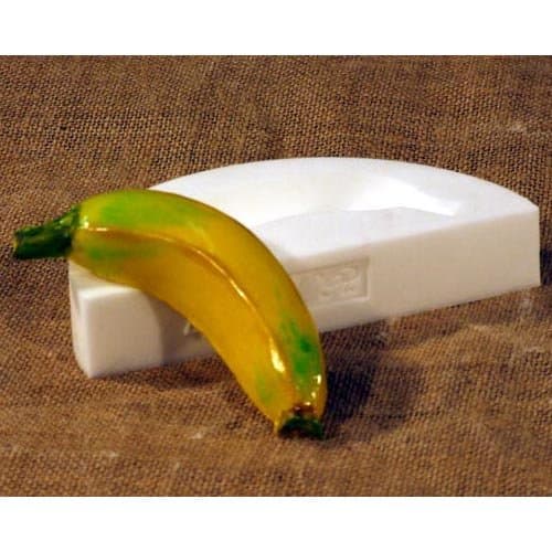 Silicone Rubber Mold. Banana 2" diameter, Marzipan