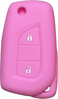 Key Fob Cover for Toyota Yaris: 2 Buttons Key Fob Case Fit for Toyota Aygo Yaris Cross 2011 2012 2013 2014 2015 2016 2017 2018 2019 2020 2021 2022 2023丨Remote Protector丨Fashion Silicone (Pink)