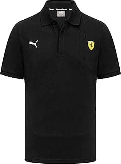 PUMA Men's Scuderia Ferrari Classic Polo T-Shirt - Black - Small