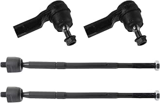 TRQ Front Inner and Outer Tie Rod Set Compatible with 11-19 Mitsubishi