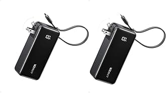 Anker Nano 3-in-1 Portable iPhone Charger, 10,000mAh Power Bank, Built-in USB-C Cable and Built-in Lightning Cable