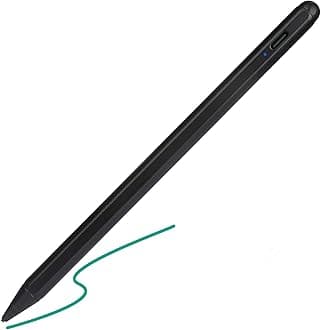 Electronic Stylus for iPad 5th Generation 9.7" 2017 Pencil,Type-C Rechargeable Active Capacitive Pencil Compatible with Apple iPad 5th Gen 9.7-inch Stylus Pens,Good on iPad Drawing Pen,Black