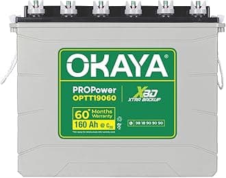 PRO Power OPTT19060 160Ah Tall Tubular Inverter Battery | Longer Life & Extra Backup with 60 Months Warranty for Home, Office & Shops