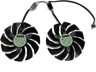 NNL 88MM T129215SU Graphics Card Fan, 4-Pin Cooling Fan for Gigabyte GTX 1050 1060 1070 960 RX 470 480 570 580, 2 PCS