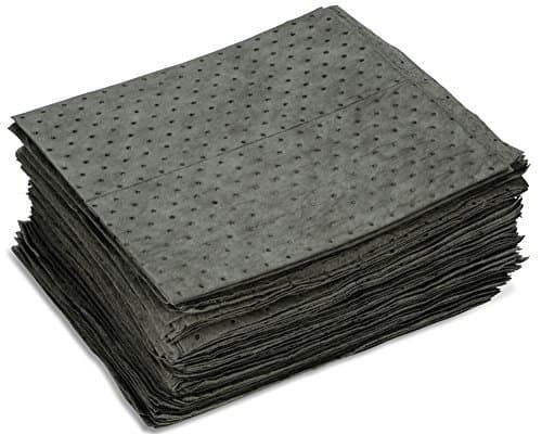 Environmental Universal Absorbent Pads - Heavy Weight Sheets (100 Per. Bale) 15 X 17 Inch Absorbing Oil COOLANTS SOLVENTS and Water – Absorbing up to 25 Gallons – for Spill Cleanup (100)