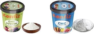 KONFIZ GMS Powder & CMC Powder 100g Each-for making Icecream & Cake