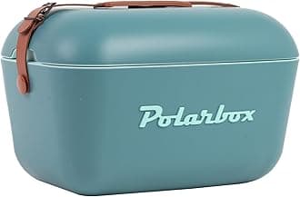 Polarbox Retro Beach Cooler Vintage Picnic Lunch Box Bag - Portable 90s Style Ice Chest for Camping, Hiking, Travel - Extra Large 20L Lightweight for Cans, Beers & Seltzer Drinks (Ocean Blue)