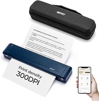 iDPRT MT888 Portable Wireless Thermal Printer for Travel, Compatible with 8.5" x 11", US Letter Compatible with iOS, Android and Laptop, Inkless Bluetooth Mobile Printer with