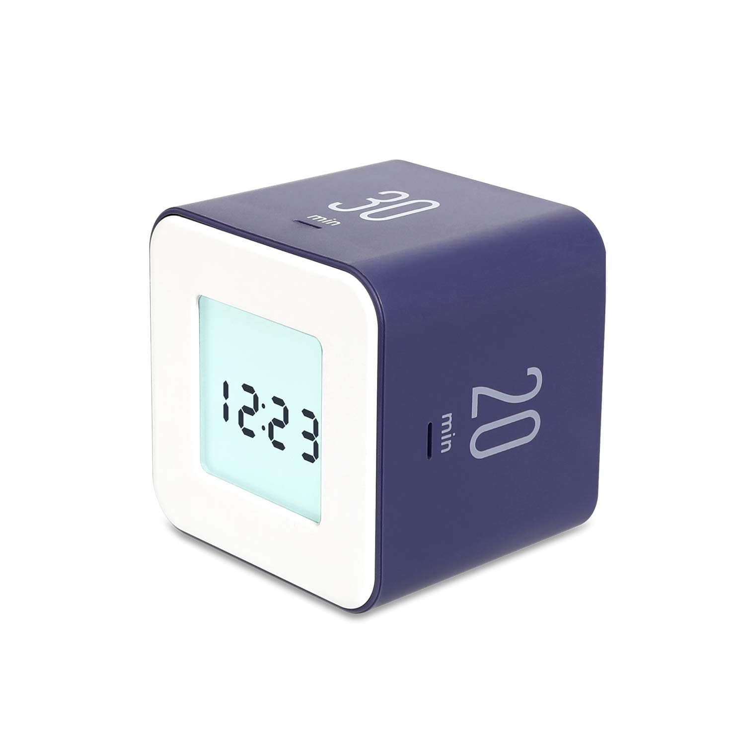 mooas Multi Cube Timer/Rotating Flip Clock Timer (Violet), Simple Operation, Digital Clock & ADHD Block Time Timers Management for Kids Desk Kitchen Study Classroom Cube 5,10,20,30 min Setting