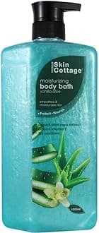 Skin Cottage Premium Vanilla Aloe Body Wash 1000 ml – Deep Moisturizing Bath Wash with Natural Goat’s Milk Proteins for Soft, Hydrated Skin