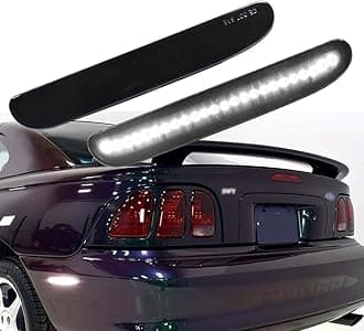 Led Light Black Smoked Lens kit for 1994 1995 1996 1997 1998 Ford Mustang V6 GT Cobra SVT Rear Bumper Side Marker Lamp