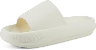 welltree Slides for Women Men Pillow Slippers Non-Slip Bathroom Shower Sandals Soft Thick Sole Indoor and Outdoor Slides