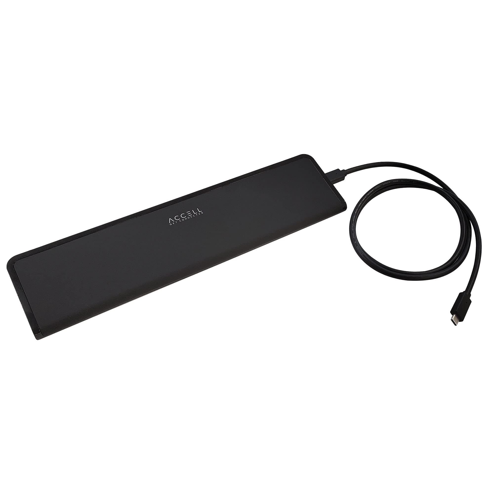 AccellDriver-Less USB-C 4K Docking Station - 2 HDMI, 3 USB 3.1 Gen 2 10 Gbps, Gigabit Ethernet and Audio Ports Compatible with PC, macOS, Android Phones USB-C to C and USB-C to A Cable Included