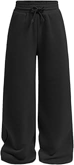 SOLY HUX Girl's Straight Wide Leg Sweatpants Casual High Waisted Baggy Joggers Track Pants