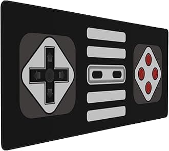 Retro Cool Video Game Console Buttons Gaming Keyboard Mouse Pad Desk Pad 35.4x15.7 Inch Gaming Large PC Laptop Mouse Mat Extended XXL Gaming Mouse Pad for Home Office Gaming Working Desk Accessories