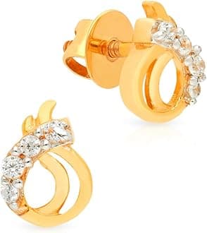Malabar Gold & Diamonds 18kt Gold Earrings for Women | 18k Gold Earrings for Birthday, Anniversary, Diwali & Festival Gift | 18 kt (750) BIS Hallmark Certified Gold Jewellery