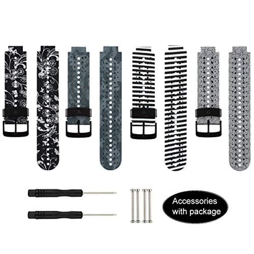 honecumi Bands Replacement for Garmin Forerunner 235 Watch Strap Accessory-Adjustable Silicone Sport Wristband/Strap/for Forerunner 220/230/620/630/735XT/235Lite-Watch Band/Strap for Men&Women