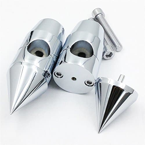 MT030-005-1"- 1'' inch Spike Handlebar Risers Compatible with Harley Cruisers Choppers Metrics Victory CHROMED